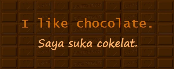 contoh kernel sentence dan artinya: I like chocolate. (Saya suka cokelat.)