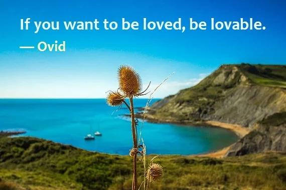 kata mutiara bahasa Inggris tentang cinta (love) - 5: If you want to be loved, be lovable. Ovid