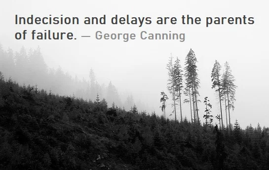 kata mutiara bahasa Inggris tentang kegagalan (failure) - 5: Indecision and delays are the parents of failure. George Canning