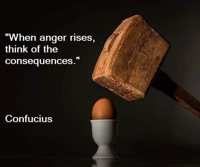 Kata Mutiara Bahasa Inggris tentang Kemarahan (Anger): When anger rises, think of the consequences. Confucius
