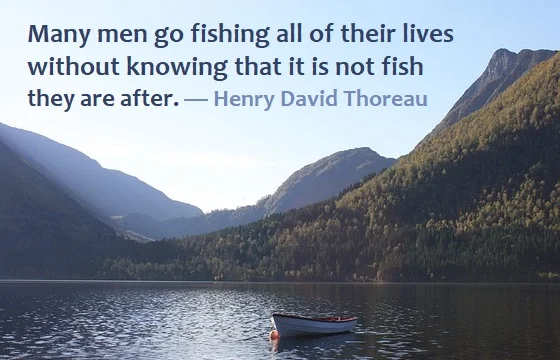 Kata Mutiara Bahasa Inggris tentang Memancing (Fishing) - 2: Many men go fishing all of their lives without knowing that it is not fish they are after. Henry David Thoreau
