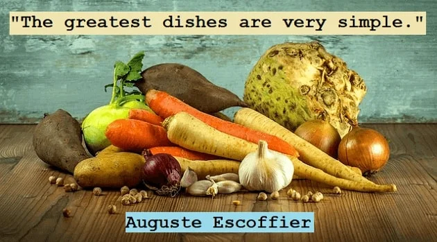 Kata Mutiara Bahasa Inggris tentang Memasak (Cooking): The greatest dishes are very simple. Auguste Escoffier