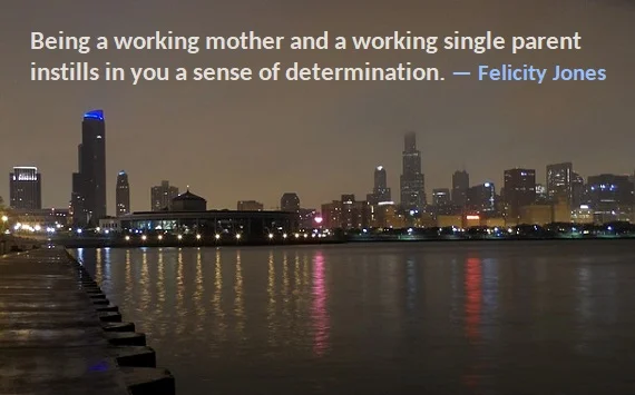 kata mutiara bahasa Inggris tentang orang tua tunggal (single parent) - 2: Being a working mother and a working single parent instills in you a sense of determination. Felicity Jones
