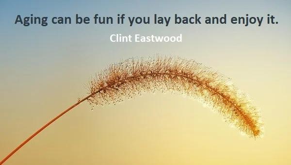 Kata Mutiara Bahasa Inggris tentang Penuaan (Aging) - 2: Aging can be fun if you lay back and enjoy it. Clint Eastwood