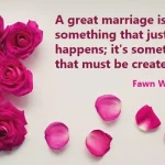 Kata Mutiara Bahasa Inggris tentang Pernikahan (Marriage): A great marriage isn't something that just happens; it's something that must be created. Fawn Weaver