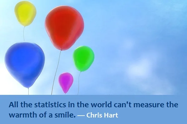 kata mutiara bahasa Inggris tentang senyuman (smile) - 5: All the statistics in the world can't measure the warmth of a smile. Chris Hart