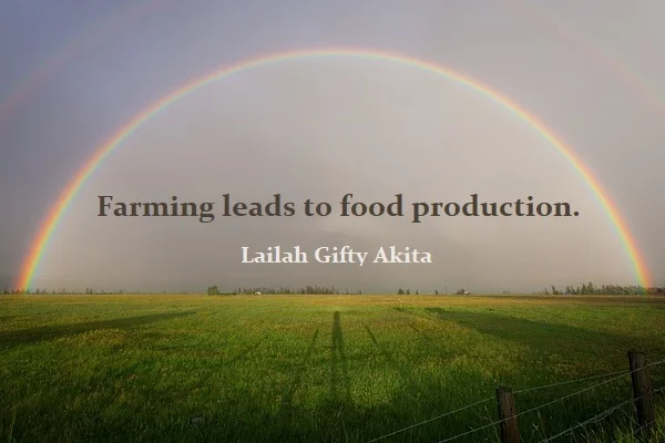 Kata Mutiara Bahasa Inggris tentang Usaha Pertanian (Farming): Farming leads to food production. Lailah Gifty Akita