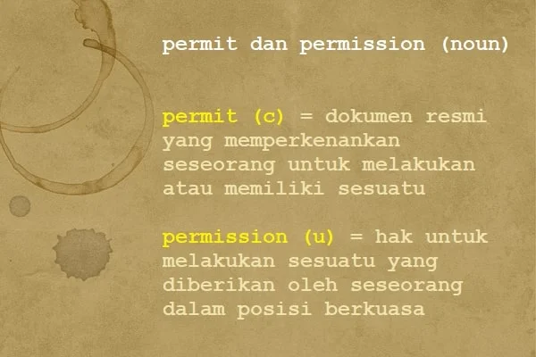pengertian permit dan permission