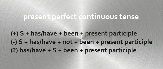 rumus present perfect continuous tense positif, negatif, dan interogatif